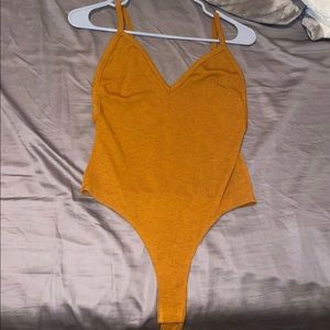 Maroon mustard color bodysuit